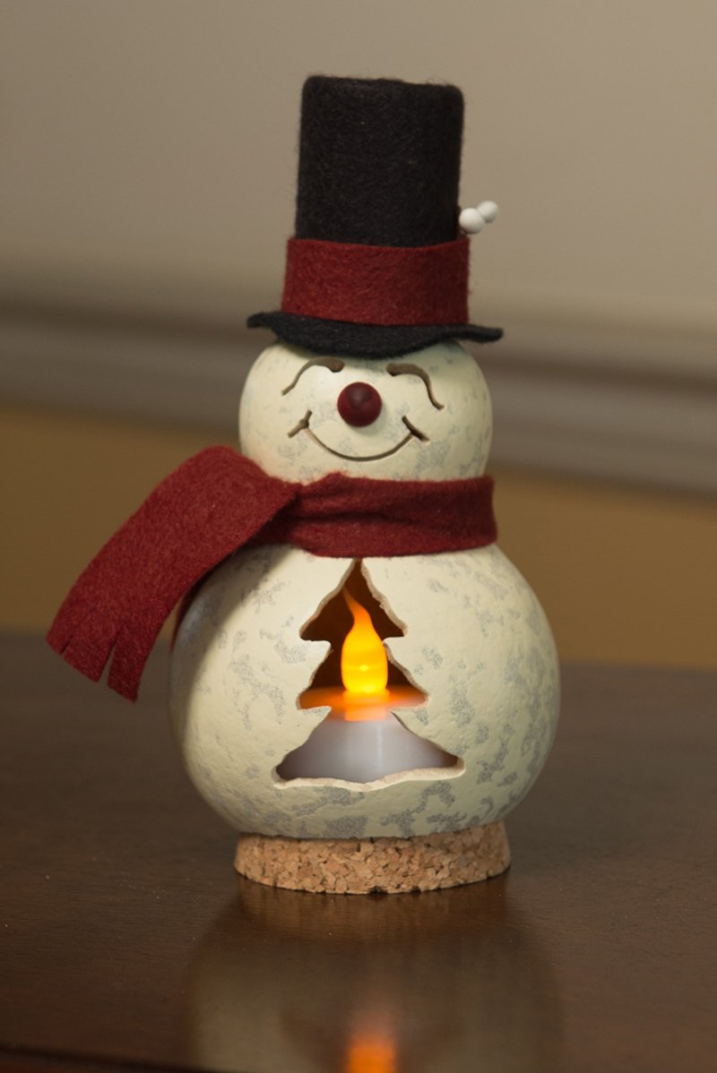 Meadowbrooke - Snowman Miniature Winter Gourd Decor – Meadowbrooke