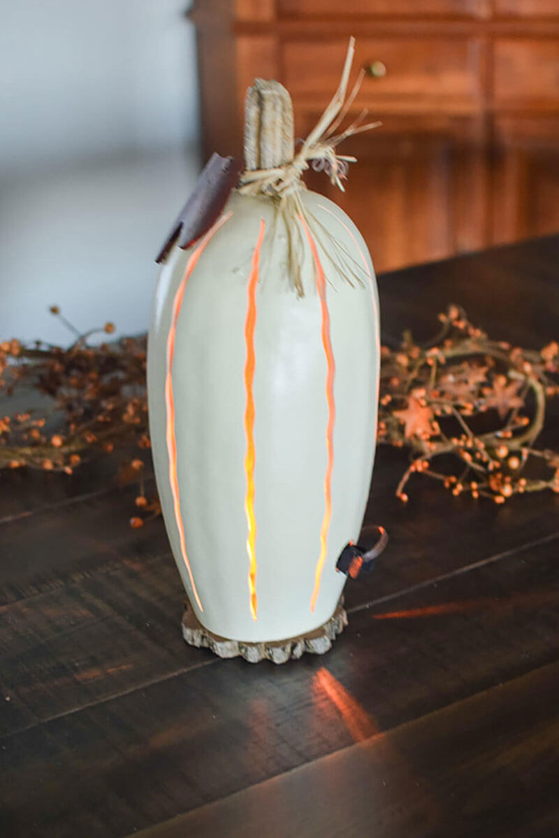 White luminary gourd side