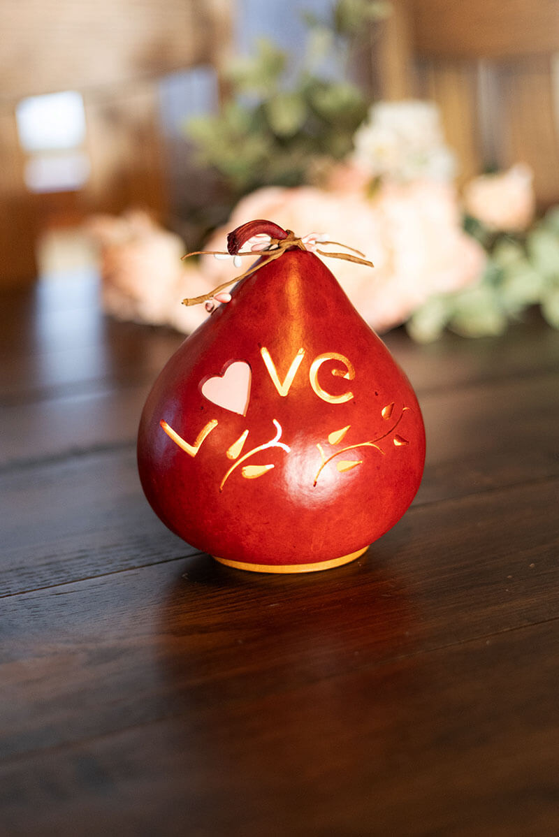 Love Silhouette Gourd at Meadowbrooke Gourds. 