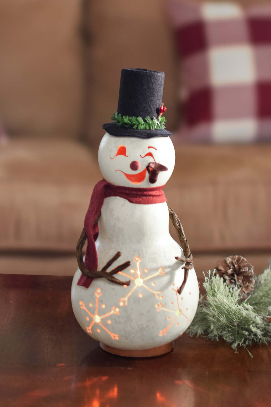 Blizzard Medium Lit Snowman Gourd