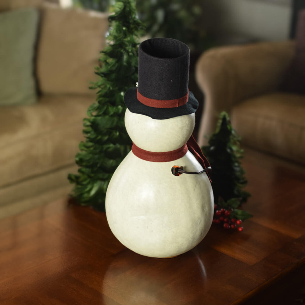 Extra Large Easton Gourd Snowman Gourd Back