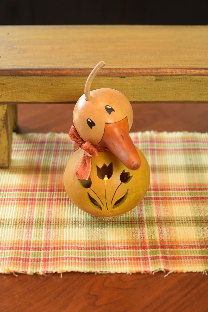 Miniature Dillard duck gourd Dye bottle and small dyed gourd